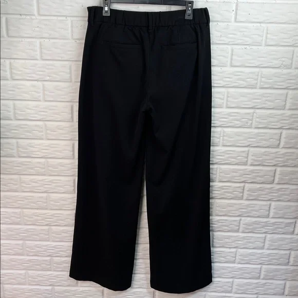 AMERICAN EAGLE WIDE LEG TROUSER WITH STRETCH BLACK HIDDEN CLOSURE SZ 8 Long - Picture 6 of 16